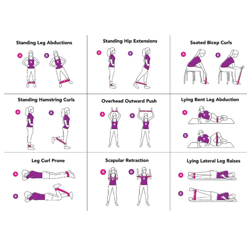 Five-Piece Yoga Tension Belt for Body Shaping