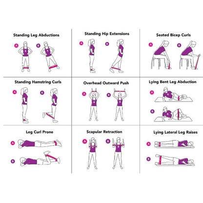 Five-Piece Yoga Tension Belt for Body Shaping